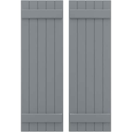 Americraft 5-Board (2 Batten) Exterior Real Wood Joined Board-n-Batten Shutters, ARW101BB518X54CHH